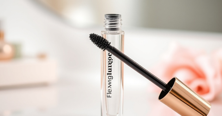Close-up of natural lashes without added colour