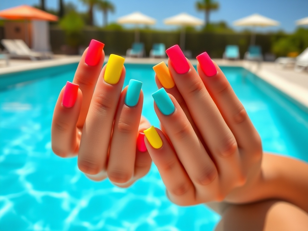 Classic white French tip manicure on short nails