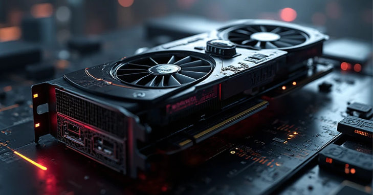 High-end graphics card removed from its box