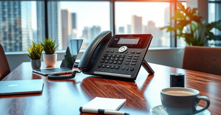 Team members taking calls in a modern open-plan office