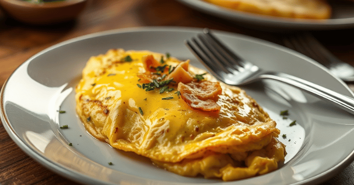 Ingredients for a traditional British smoked haddock omelette