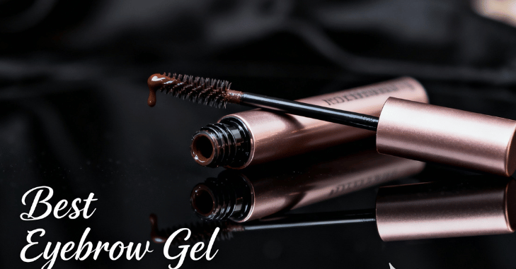 Brow gel being brushed through the eyebrows
