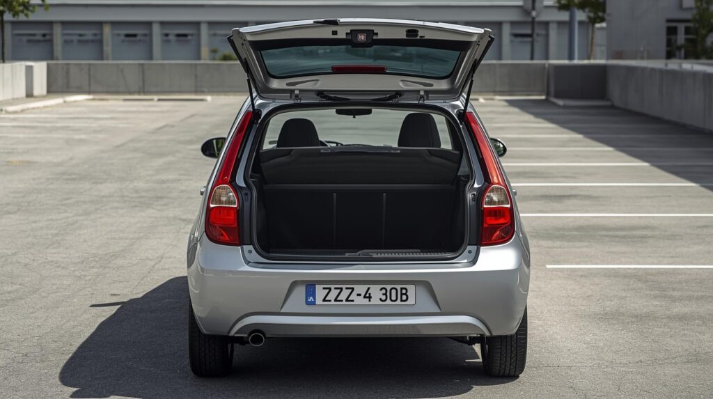 Close-up of a Fiat Punto badge and front grille