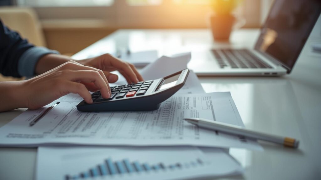 Refund check resting on financial documents