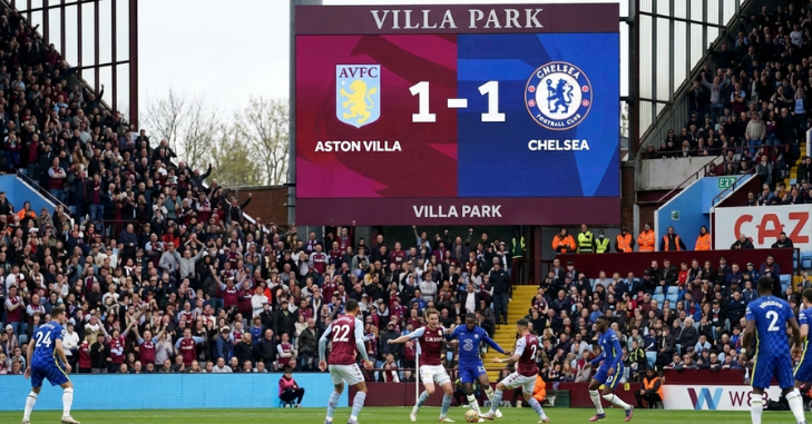 Aston Villa and Chelsea meeting in a Premier League fixture