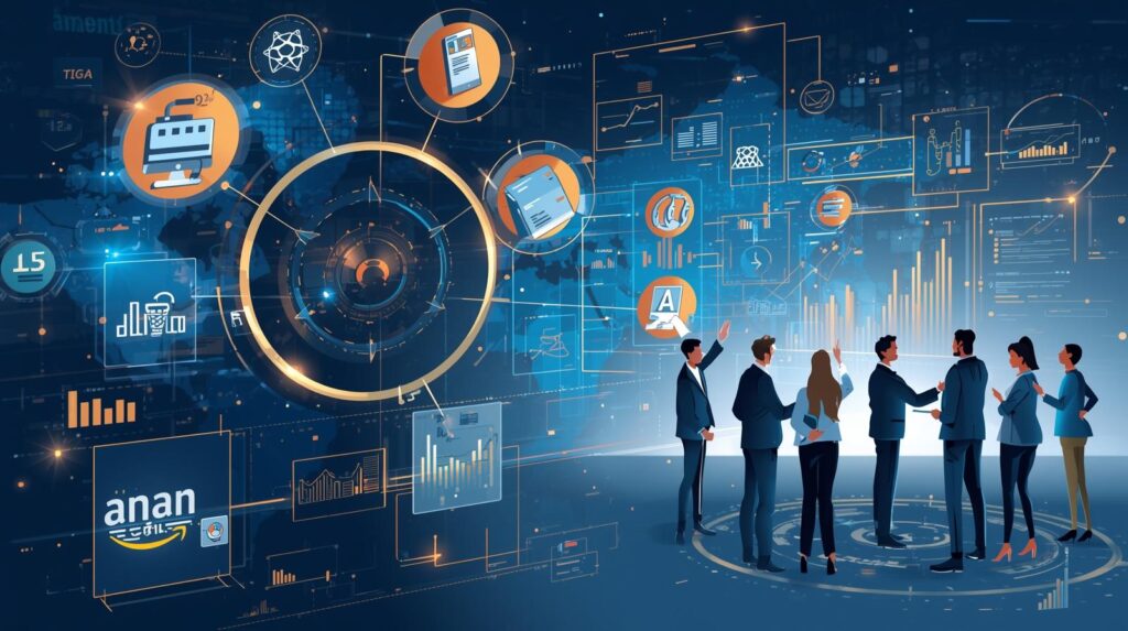 Analytics charts tracking advertising performance