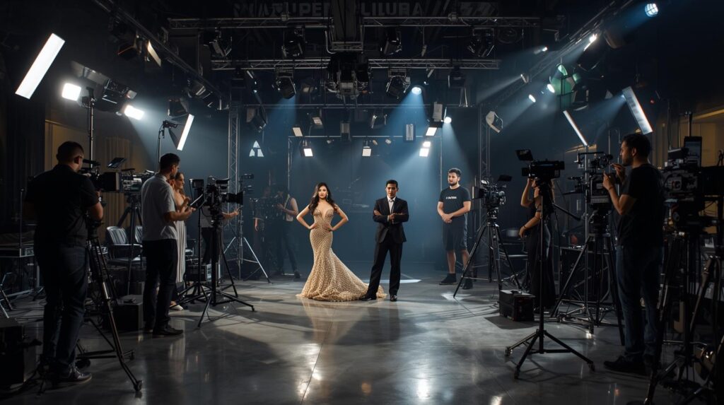 Camera operator filming a commercial sequence
