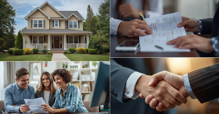 Mortgage statement and calculator on a table