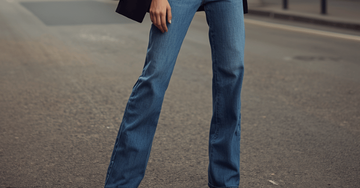 Straight leg jeans styled for a chic casual outfit