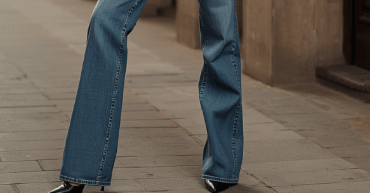 Rail of straight leg jeans in different washes
