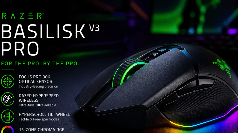Razer Basilisk V3 Pro: Complete Guide to theUltimate Wireless Gaming Mouse with RGB, 30K DPI Sensor, Long Battery Life, Hyper Scroll Wheel & Custom Controls